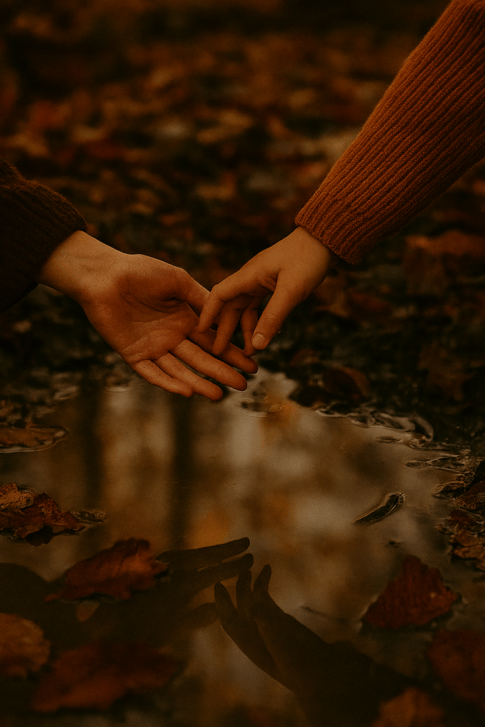 Két kéz találkozása, amikor gyógyitó érintésre van szükség.